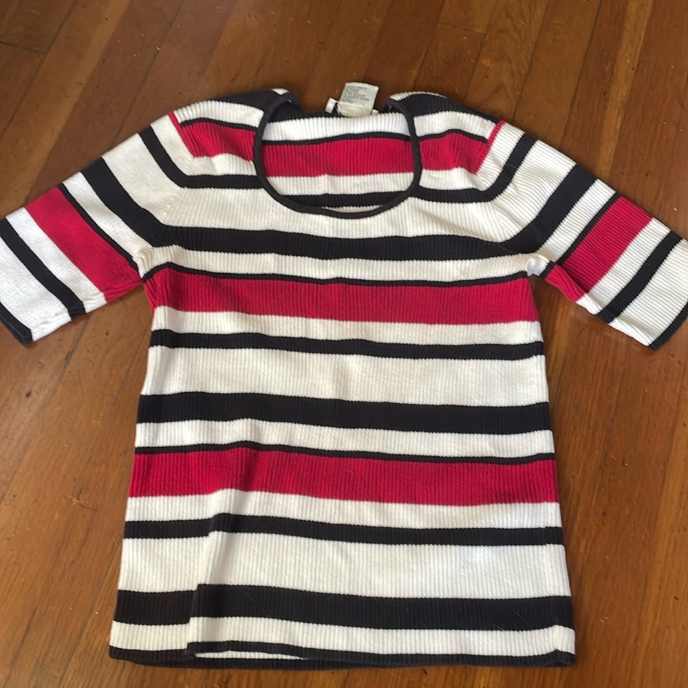 talbots, petite small, red white and blue